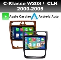Mercedes CKlasse CLK W203 navigatie android 14 dab+ apple carplay/ android auto