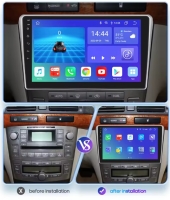 Toyota Avensis 2003-2009 radio navigatie 9inch android 14 dab+ apple carplay androidauto