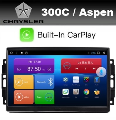 Plaats inch Inleg Chrysler 300C Aspen radio navigatie 9inch android 10 wifi bluetooth dab+  carplay - www.caraudioexpert.nl