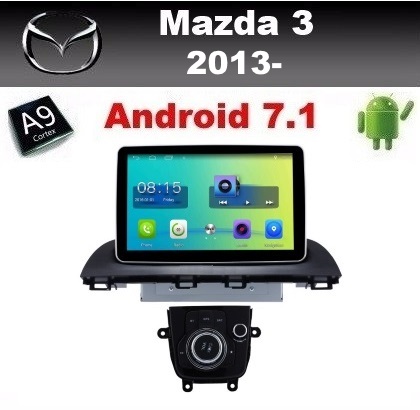 Mazda 3 2013 radio navigatie 9 inch carkit android 7.1 dab+