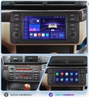 BMW 3serie E46 1998-2006 radio navigatie 7inch android 14 dab+ apple carplay androidauto