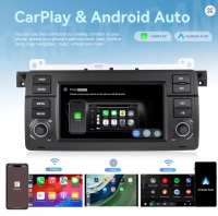 BMW 3serie E46 1998-2006 radio navigatie 7inch android 14 dab+ apple carplay androidauto