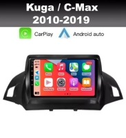 Ford Kuga C-Max navigatie radio 9 inch wifi android 14 dab+ carplay/androidauto