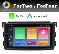Smart Fortwo Forfour radio navigatie android 10 wifi carkit dab+ carplay/androidauto