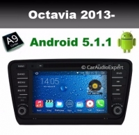 Radio navigatie geschikt voor Skoda Octavia 2013- android 5.1.1 wifi carkit 16gb dab+