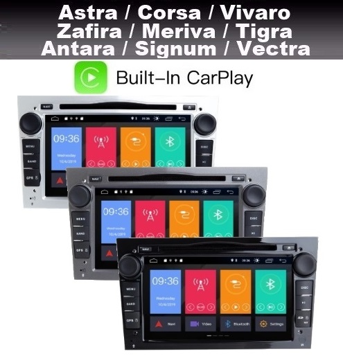 Opel Astra Corsa Vectra Zafira Meriva Tigra navigatie android 11 wifi dab+ carplay