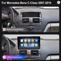 Mercedes C Klasse W204 2007-2011 navigatie android 14 dab+ apple carplay/ android auto