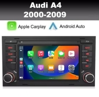 Radio navigatie geschikt voor Audi A4 2000-2009 7inch android 14 wifi dab+ apple carplay