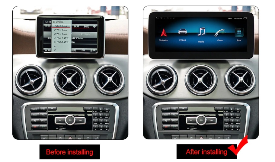 Mercedes A G CLA navigatie 10,25'' android 10 wifi dab+ carplay - www.caraudioexpert.nl