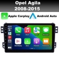Opel Agila 2008-2015 radio navigatie 9inch android 14 dab+ apple carplay androidauto
