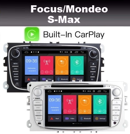 Ford Focus Mondeo SMax Galaxy radio navigatie carkit android 10 wifi dab+ carplay