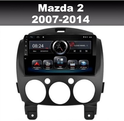 Mazda 2 2007-2014 radio navigatie 9 inch android 9.0 dab+