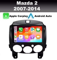 Mazda 2 2007-2014 radio navigatie android 14 dab+ apple carplay/ android auto