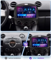Mazda 2 2007-2014 radio navigatie android 14 dab+ apple carplay/ android auto