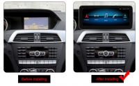 Mercedes C Klasse W204 2011-2014 navigatie 10,25'' carkit android 10 wifi dab+ carplay
