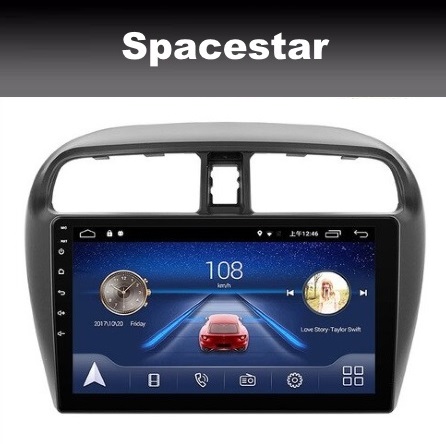 Mitsubishi SpaceStar 2013- radio navigatie carkit 9inch android 9.0 wifi dab+