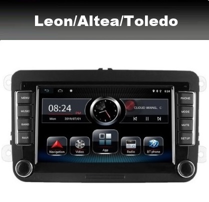 Radio navigatie geschikt voor Seat Leon Altea Toledo carkit android 9.0 wifi dab+