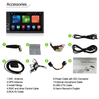 2din radio navigatie carkit 7inch android 12 wifi dab+