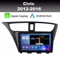 Honda Civic 2012-2016 radio navigatie 9inch android 11 wifi dab+ carplay