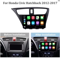 Honda Civic 2012-2017 radio navigatie 9inch android 14 wifi carkit dab+ apple carplay