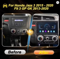 Honda Jazz 2015-2020 radio navigatie 9inch android 14 wifi carkit dab+ apple carplay
