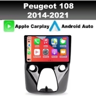 Peugeot 108 2014-2021 radio navigatie 10,1inch android 14 wifi dab+ apple carplay